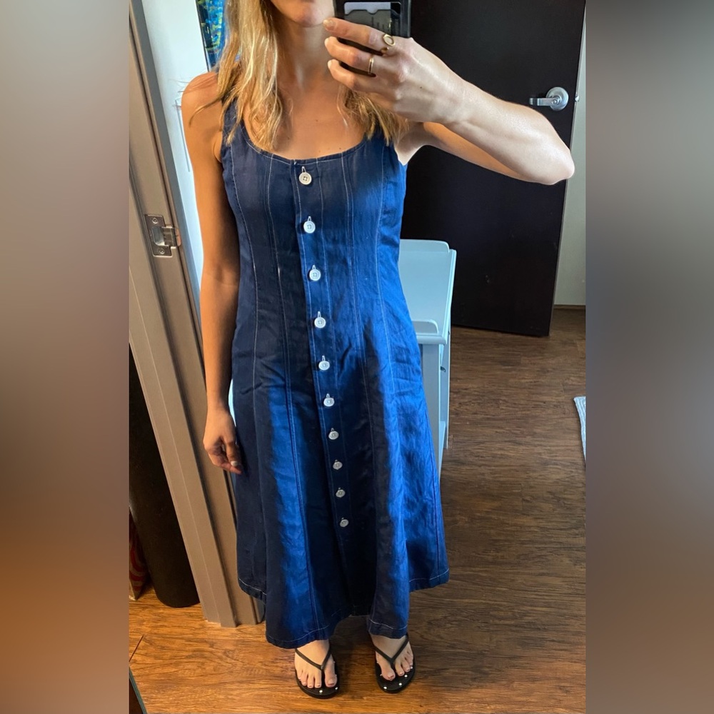 Talbots Blue Dress - Picture 2 of 4